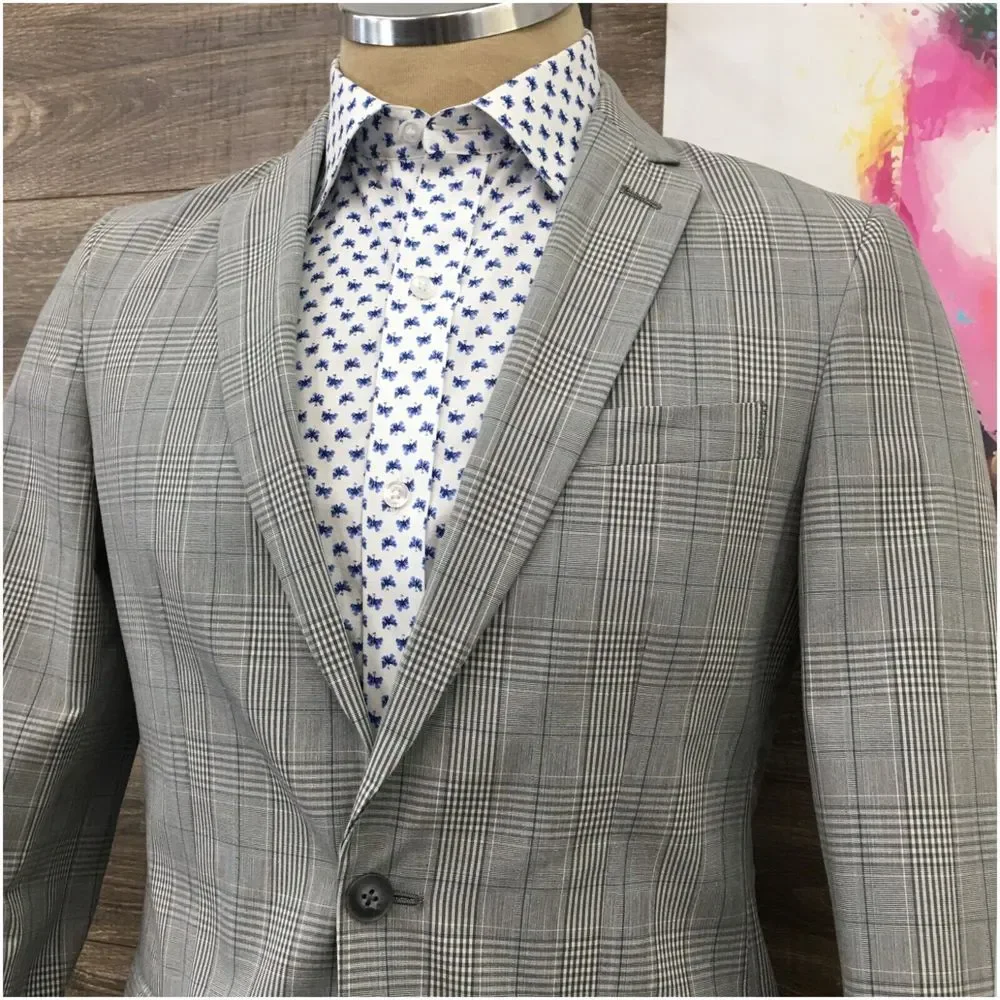 John Varvatos Mens Blazer Sport Coat 2 Button Casual Jacket Size 36R Cotton Suit